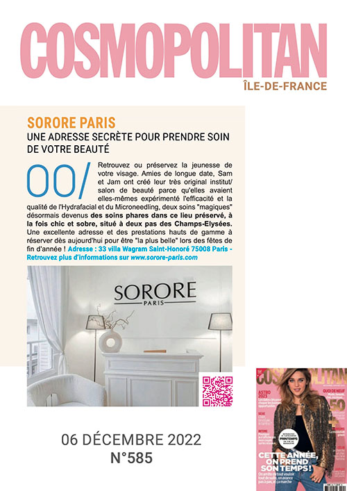 Sorore Paris Cosmopolitain magasine